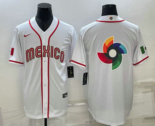Men%27s USA Baseball Big Logo 2023 White World Classic Stitched Jersey